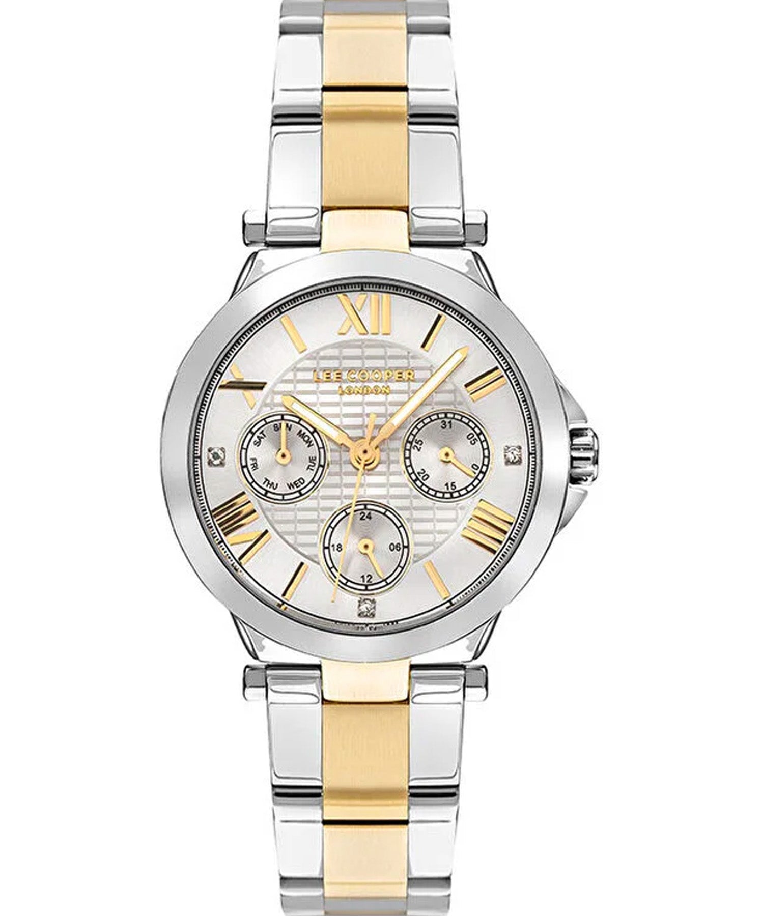 Lee Cooper, Men's, Analog Watch, Silver Dial, with Stainless Steel Band, LE-LC07445.230