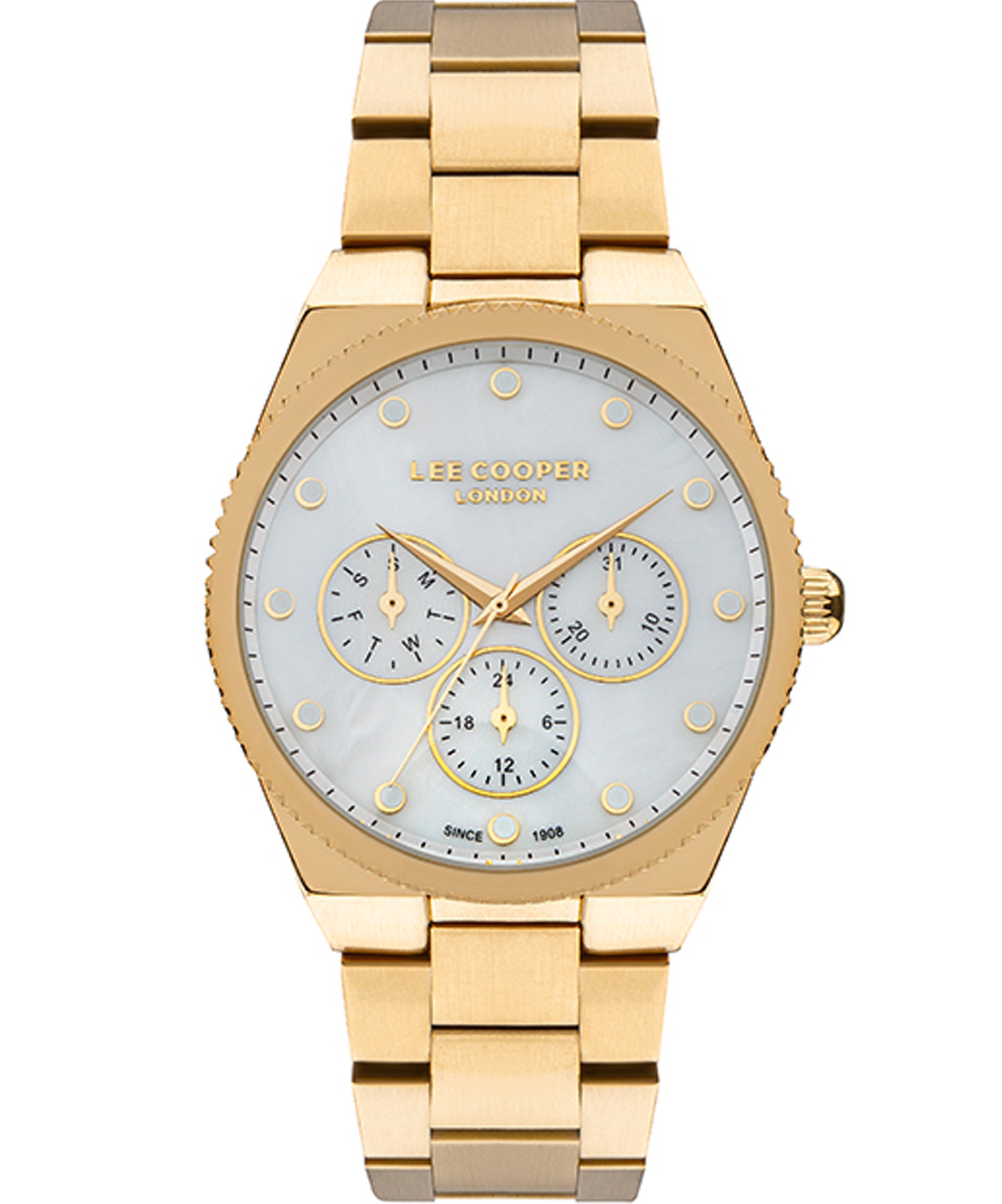 Lee Cooper, Men's, Analog Watch, Gold Dial, LE-LC07452.120