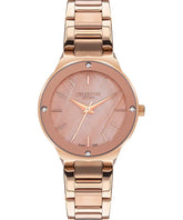 Lee Cooper Women's Analog Rose Gold Dial Rose Gold Stainless Steel Strap Watch, LC07480.420
