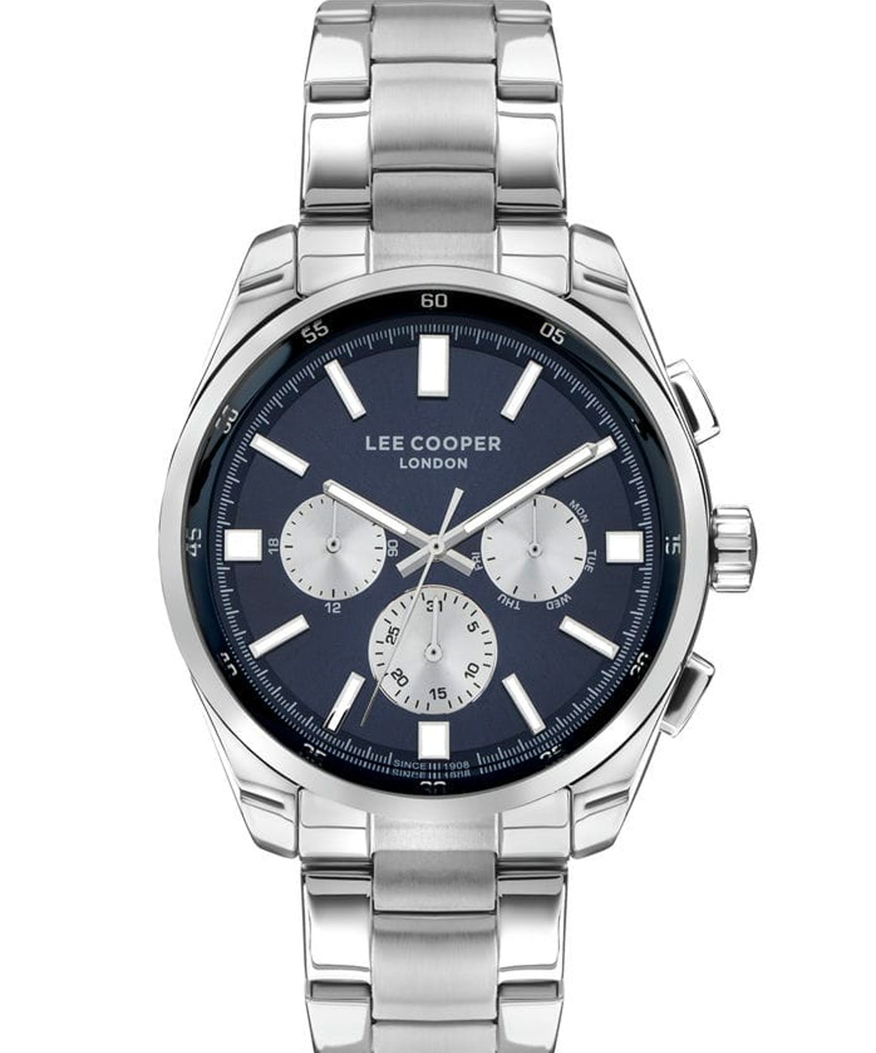 Lee Cooper, Men's, Analog Watch, Blue Dial, with Stainless Steel Band, LE-LC07513.390