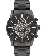 Lee Cooper Men's Watch Black Dial Graphite Metal Strap, LC07562.060