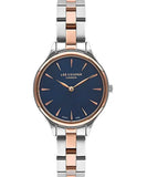 Lee Cooper Women's Watch Blue Dial Two Toned Metal Strap, LC07568.590