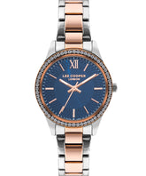 Lee Cooper Women's Watch Blue Dial Two Toned Metal Strap, LC07569.590