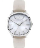 Lee Cooper Women's Watch Silver Dial Beige Leather Strap, LC07578.322