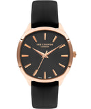 Lee Cooper Women's Watch Black Dial Black Leather Strap, LC07578.451