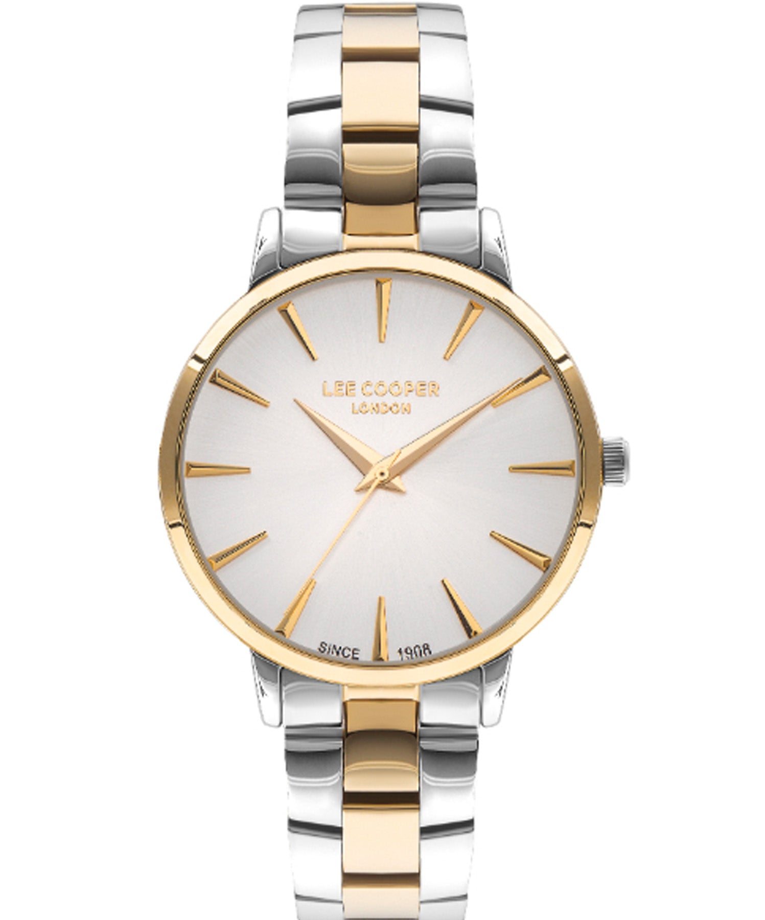 Lee Cooper Women's Watch Silver Dial Two Toned Metal Strap, LC07580.230