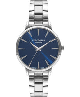 Lee Cooper Women's Watch Blue Dial Silver Metal Strap, LC07580.390