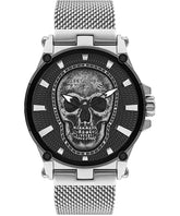 Lee Cooper Men's Watch Black Dial Silver Mesh Strap, LC07587.350