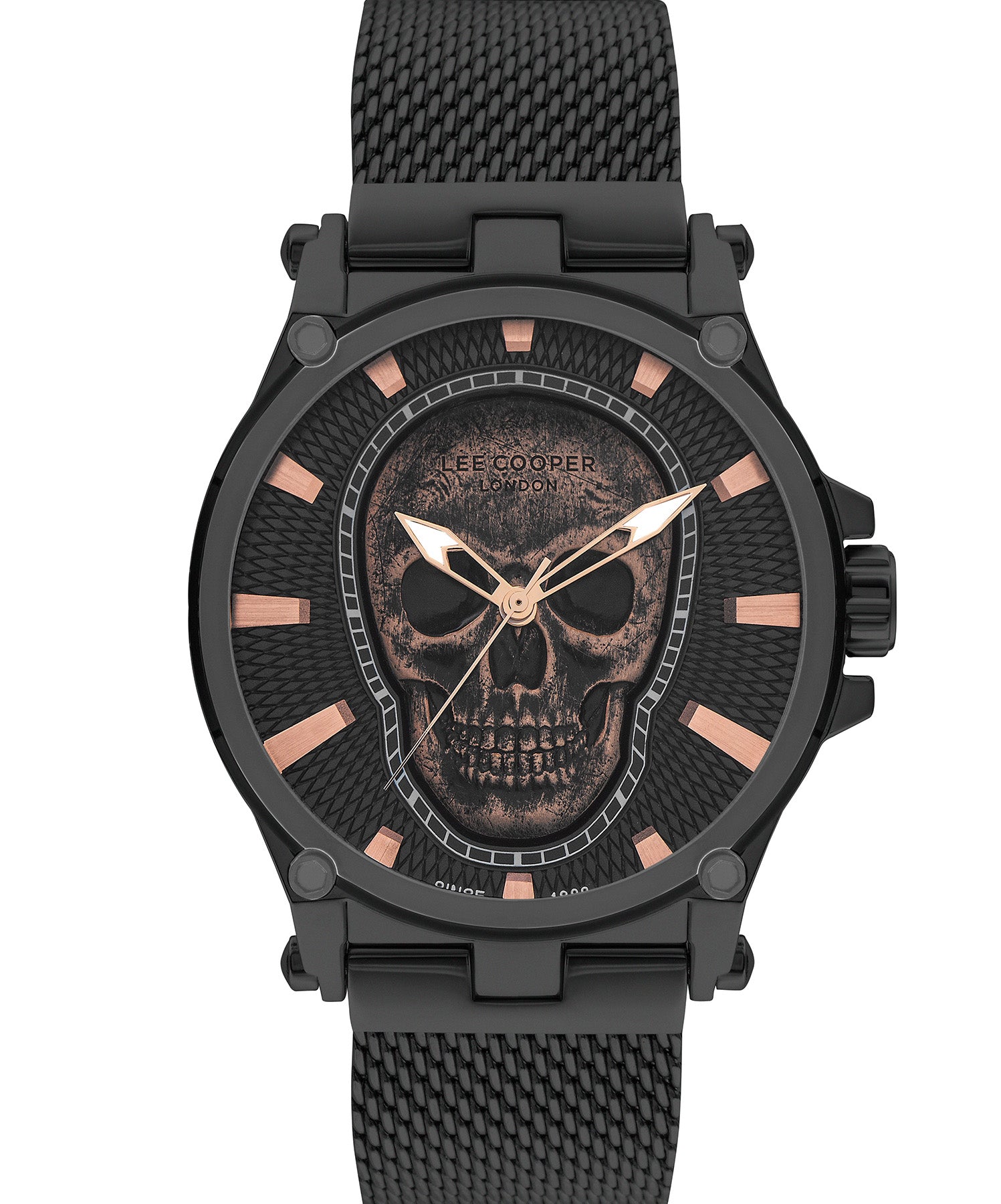 Lee Cooper Men's Watch Grey Dial Grey Mesh Strap, LC07587.060