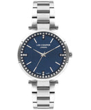 Lee Cooper Women's Watch Blue Dial Silver Metal Strap, LC07591.390
