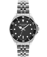 Lee Cooper Women's Watch Black Dial Silver Metal Strap, LC07593.350