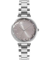 Lee Cooper Women's Watch Beige Dial Silver Metal Strap, LC07603.310