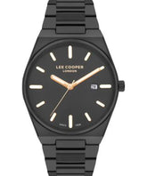Lee Cooper Men's Watch Black Dial Black Metal Strap, LC07608.650