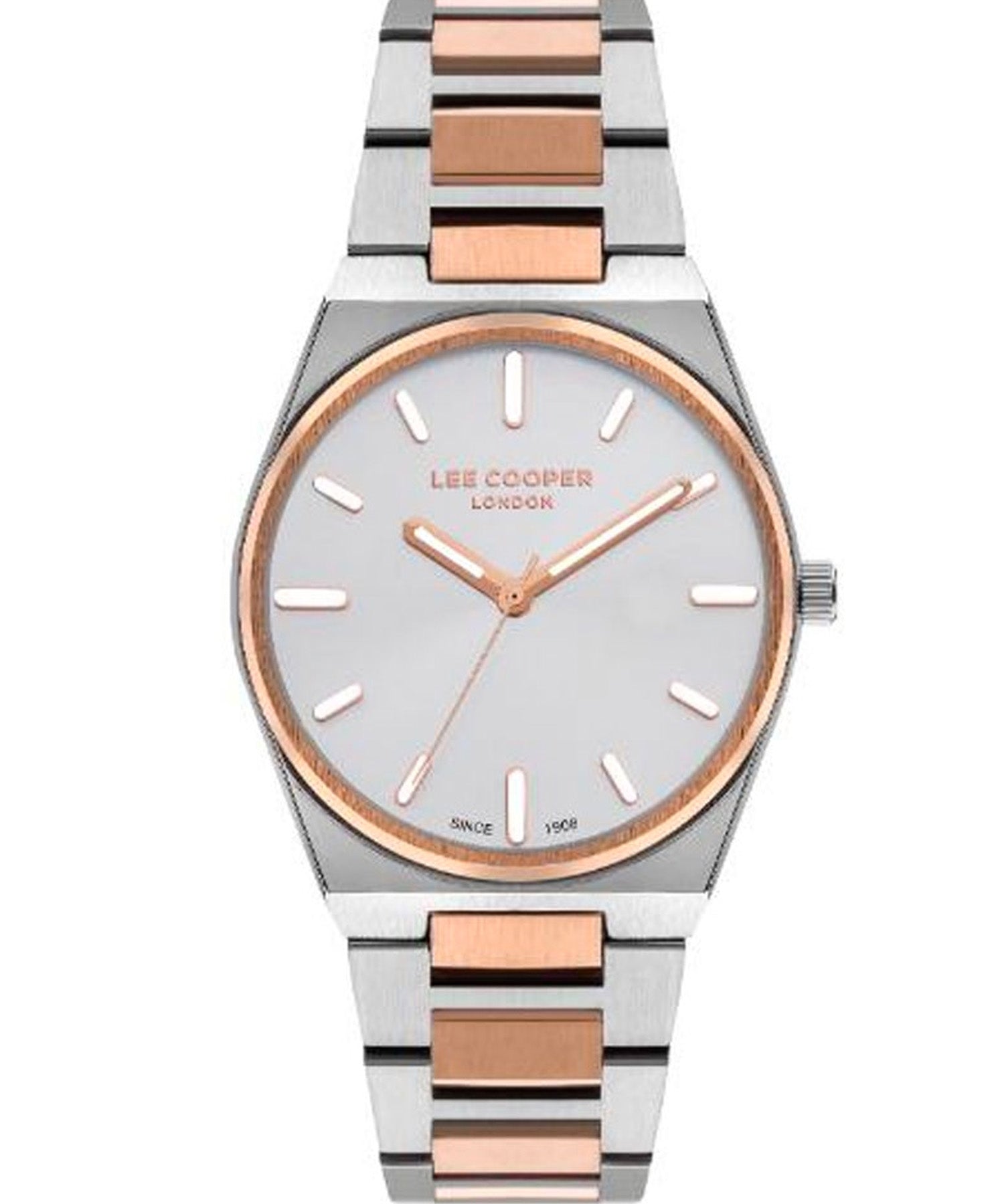 Lee Cooper Women's Watch Silver Dial Two Toned Metal Strap, LC07609.530