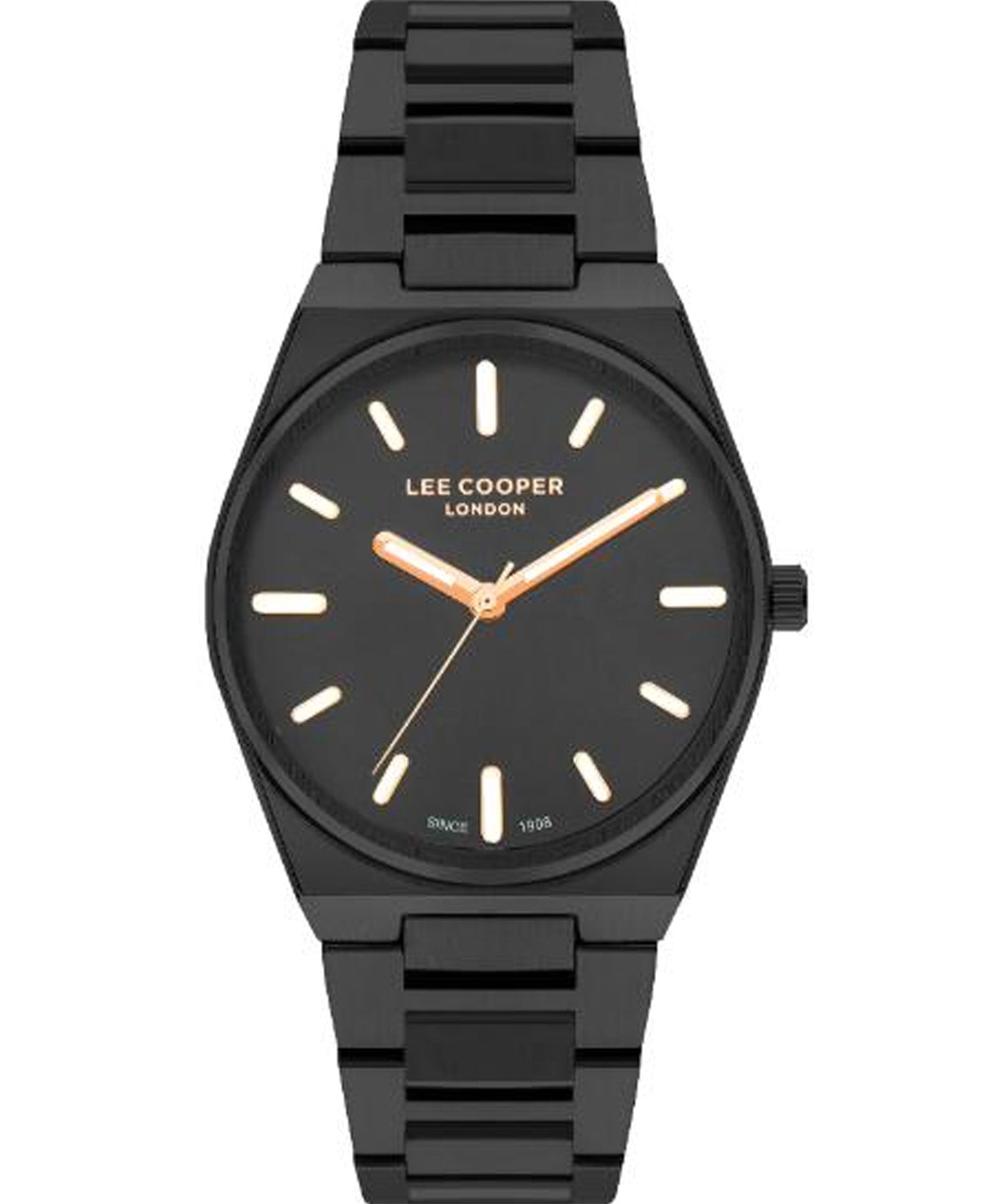 Lee Cooper Women's Watch Black Dial Black Metal Strap, LC07609.650