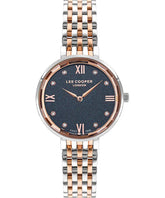 Lee Cooper  Women's Watch Navy Blue Dial Two Toned Metal Strap, LC07610.590