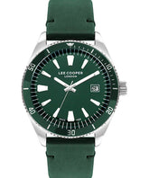 Lee Cooper Men's Watch Green Dial Green Leather Strap, LC07611.377