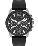 Lee Cooper Men's Watch Black Dial Black Leather Strap, LC07613.351