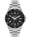 Lee Cooper Men's Watch Black Dial Silver Metal Strap, LC07622.350