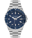 Lee Cooper Men's Watch Blue Dial Silver Metal Strap, LC07622.390