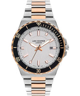 Lee Cooper Men's Watch Silver Dial Two Toned Metal Strap, LC07622.530