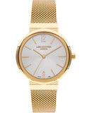 Lee Cooper Women's Watch Silver Dial Gold Stainless Steel Strap, LC07623.130