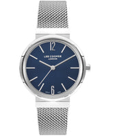 Lee Cooper Women's Watch Blue Dial Silver Stainless Steel Strap, LC07623.390