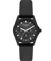 Lee Cooper Women's Watch Black Dial Black Silicone Strap, LC07625.651