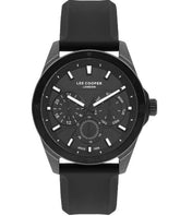 Lee Cooper Men's Watch Black Dial Black Silicone Strap, LC07626.651