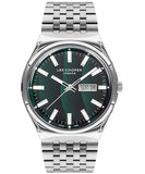 Lee Cooper Men's Watch Green Dial Silver Metal Strap, LC07630.370