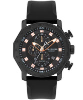 Lee Cooper Men's Watch Black Dial Black Silicone Strap, LC07631.651