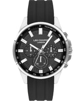 Lee Cooper Men's Watch Black Dial Black Silicone Strap, LC07635.351