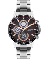 Lee Cooper Men's Watch Brown Dial Silver Metal Strap, LC07636.370