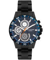 Lee Cooper Men's Watch Blue Dial Black Metal Strap, LC07636.690