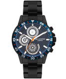 Lee Cooper Men's Watch Blue Dial Black Metal Strap, LC07636.690