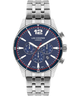 Lee Cooper Men's Watch Blue Dial Silver Metal Strap, LC07641.390
