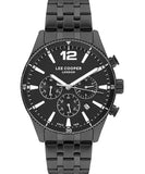 Lee Cooper Men's Watch Black Dial Black Metal Strap, LC07641.060