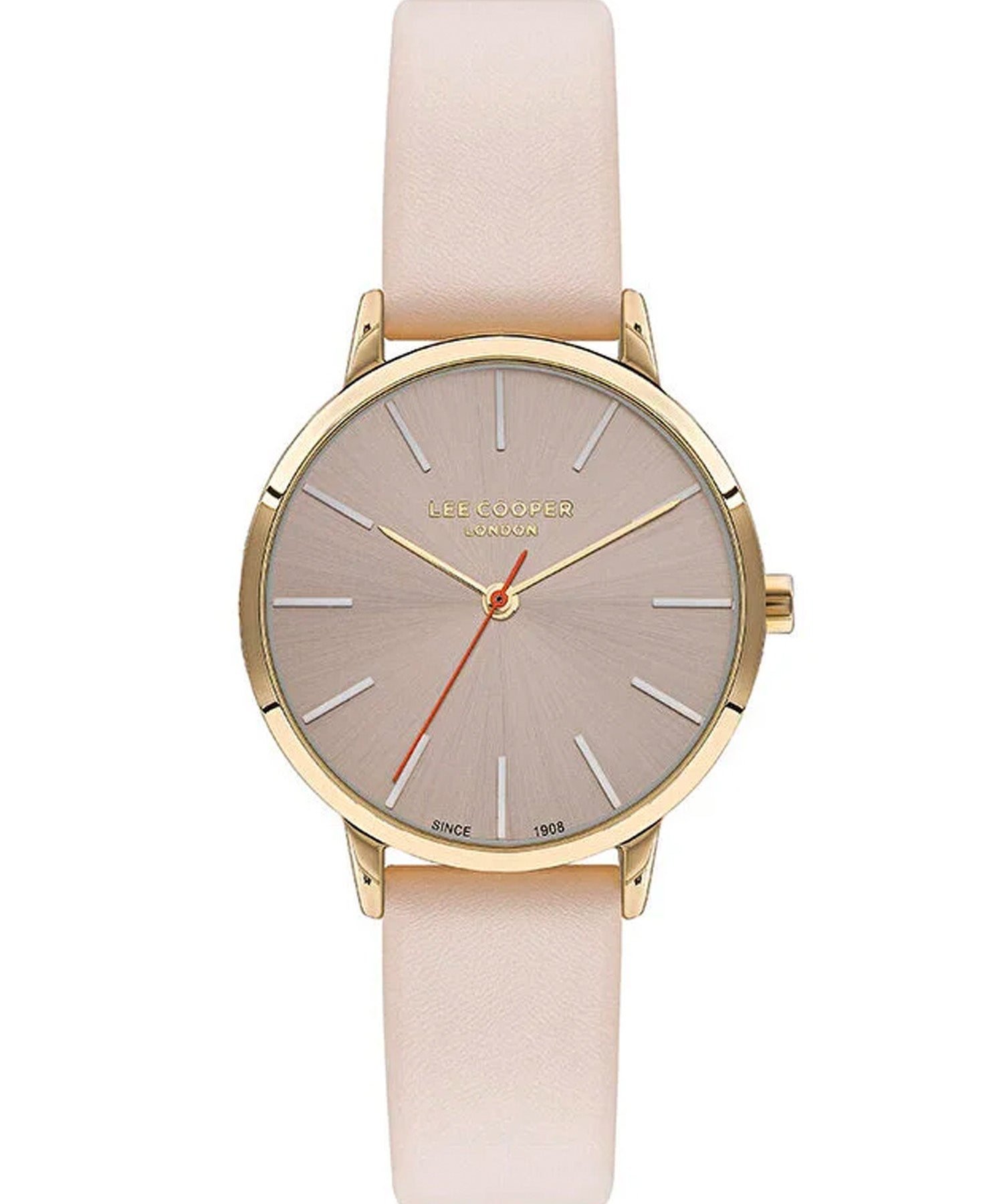 Lee Cooper Women's Watch Beige Dial Beige Leather Strap, LC07646.166