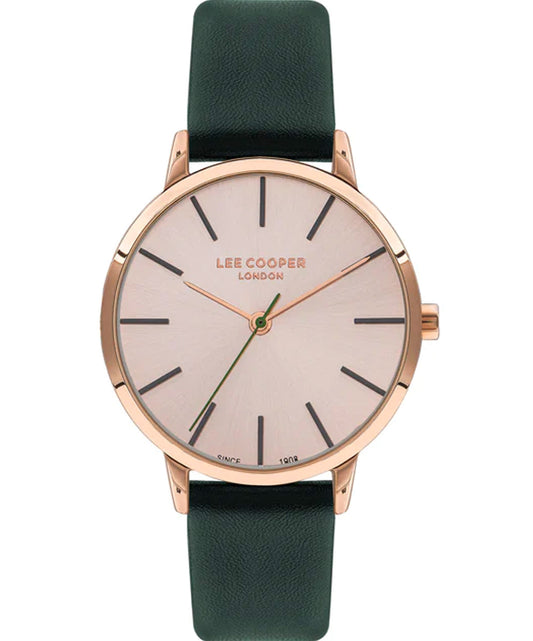 Lee Cooper, Men's, Analog Watch, Gold Dial, with Leather Band, LE-LC07646.417