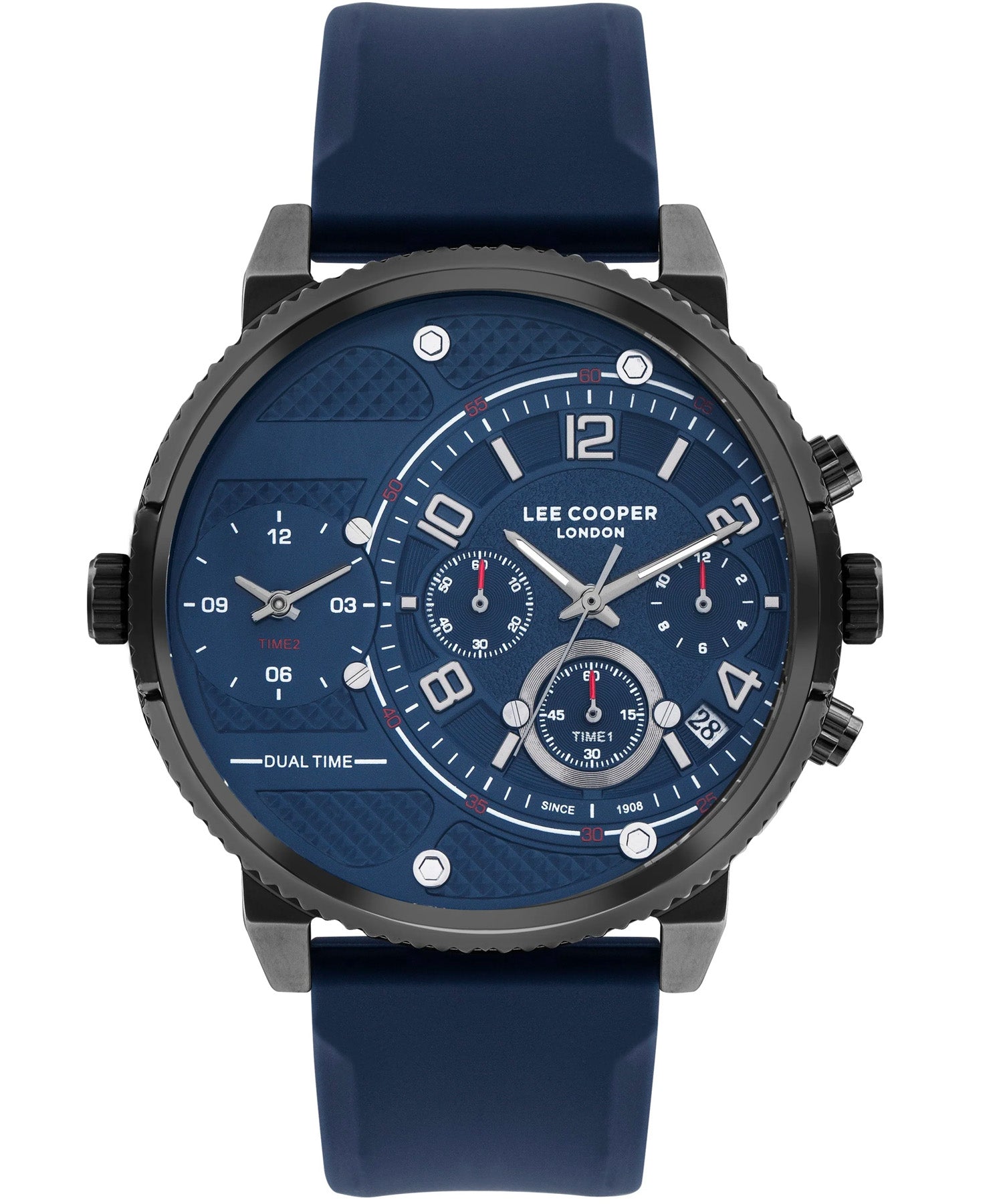 Lee Cooper men analog watch, blue dial with comfortable strap, model LE-LC07650.099, Bahrain