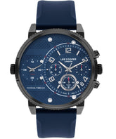 Lee Cooper Men's Watch Blue Dial Blue Silicone Strap, LC07650.099