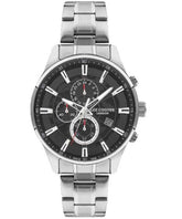Lee Cooper Men's Watch Black Dial Silver Metal Strap, LC07670.350