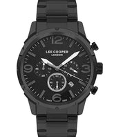 Lee Cooper Men's Watch Black Dial Graphite Metal Strap, LC07672.650