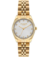 Lee Cooper Women's Watch White Dial Gold Metal Strap, LC07681.130