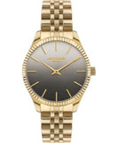 Lee Cooper Women's Watch Black Dial Gold Metal Strap, LC07682.160