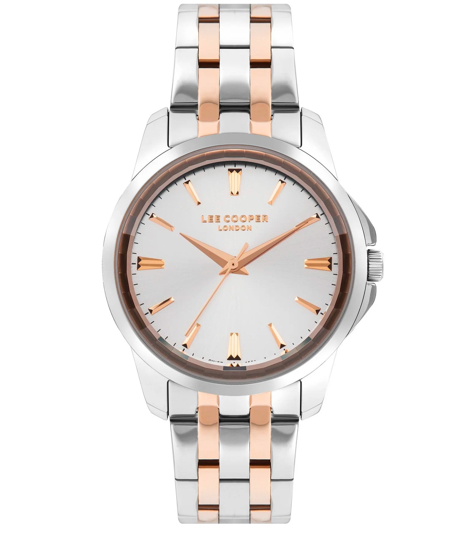 Lee Cooper Women's Watch Silver Dial Two Toned Metal Strap, LC07683.530