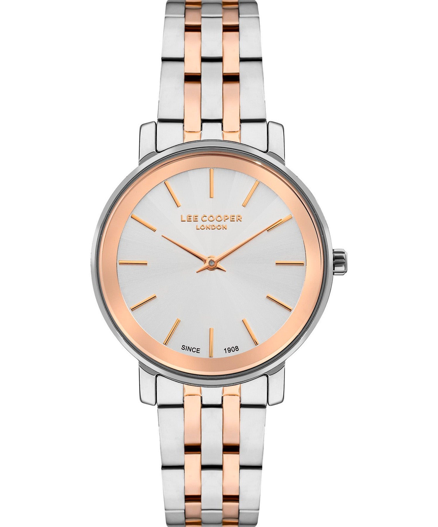 Lee Cooper Women's Watch Silver Dial Two Toned Metal Strap, LC07684.530