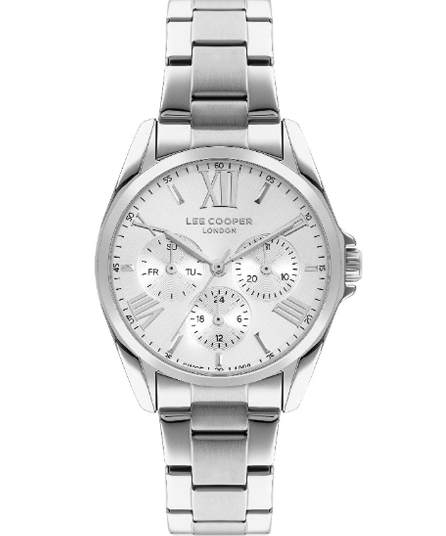 Lee Cooper Women's Watch Silver Dial Silver Metal Strap, LC07685.330