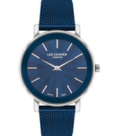Lee Cooper Women's Watch Blue Dial Blue Mesh Strap, LC07687.390