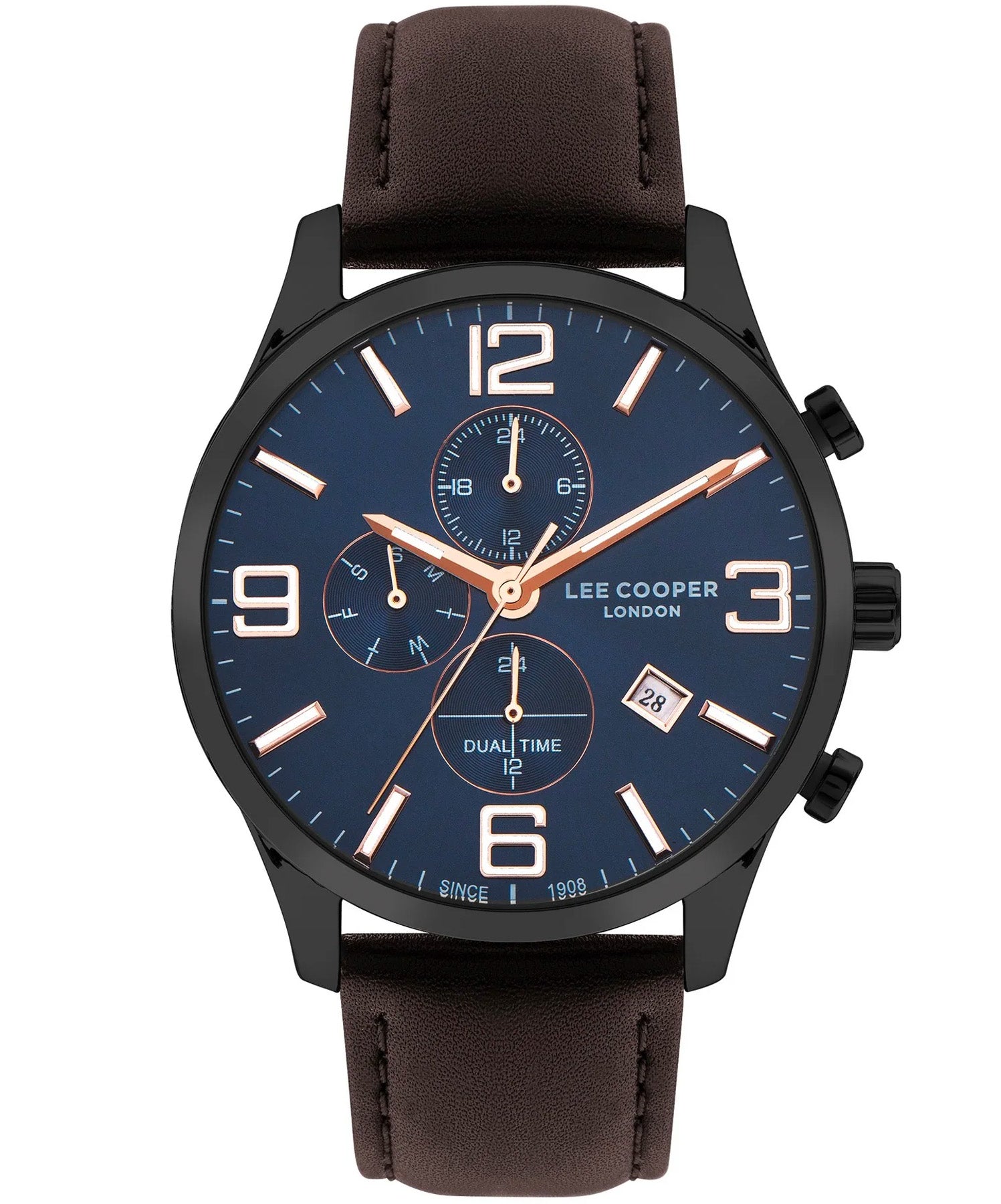 Lee Cooper, Men's, Analog Watch, Blue Dial, with Leather Band, LE-LC07713.692